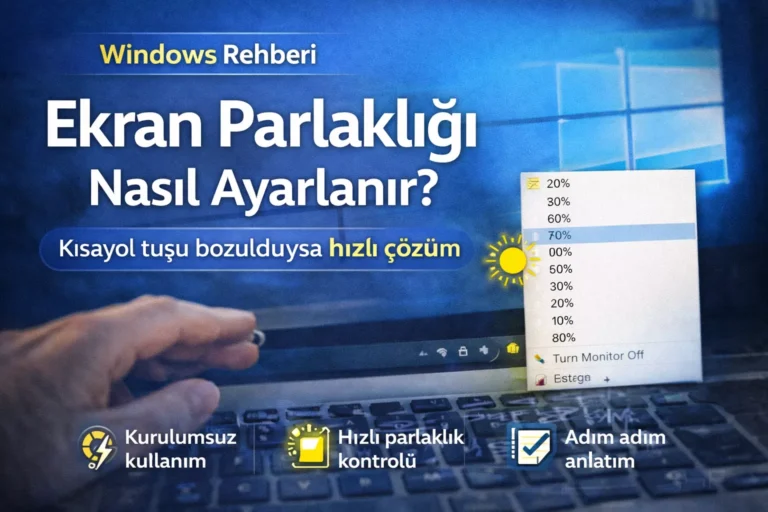Bilgisayarın Ekran Parlaklığını Ayarlama Programı (SBright) – Kısayol Tuşları Çalışmıyorsa ekran parlaklığı nasıl ayarlanır